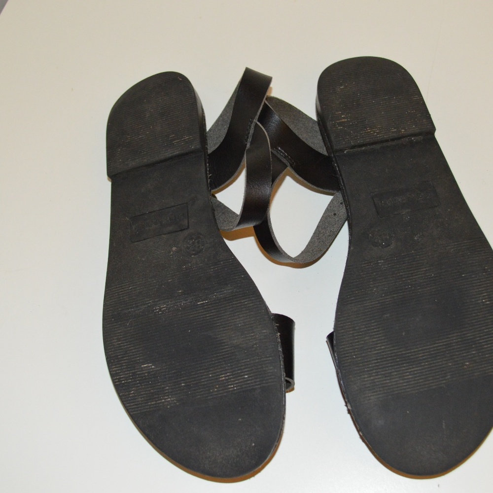 DONDDI black leather sandals Steve Madden - Picture 3 of 4